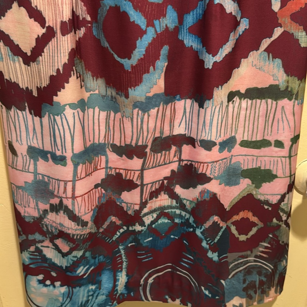 J. Peterman Colorful Abstract Long Sleeve Dress - Picture 8 of 8